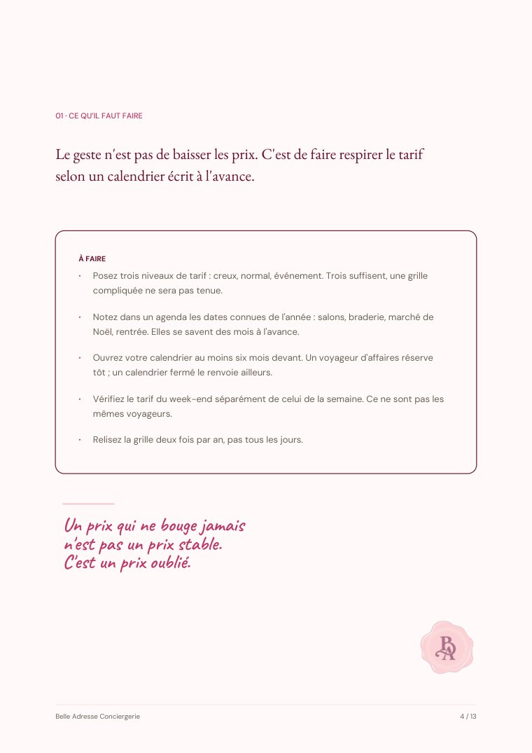 Ce qu'il faut faire à la place